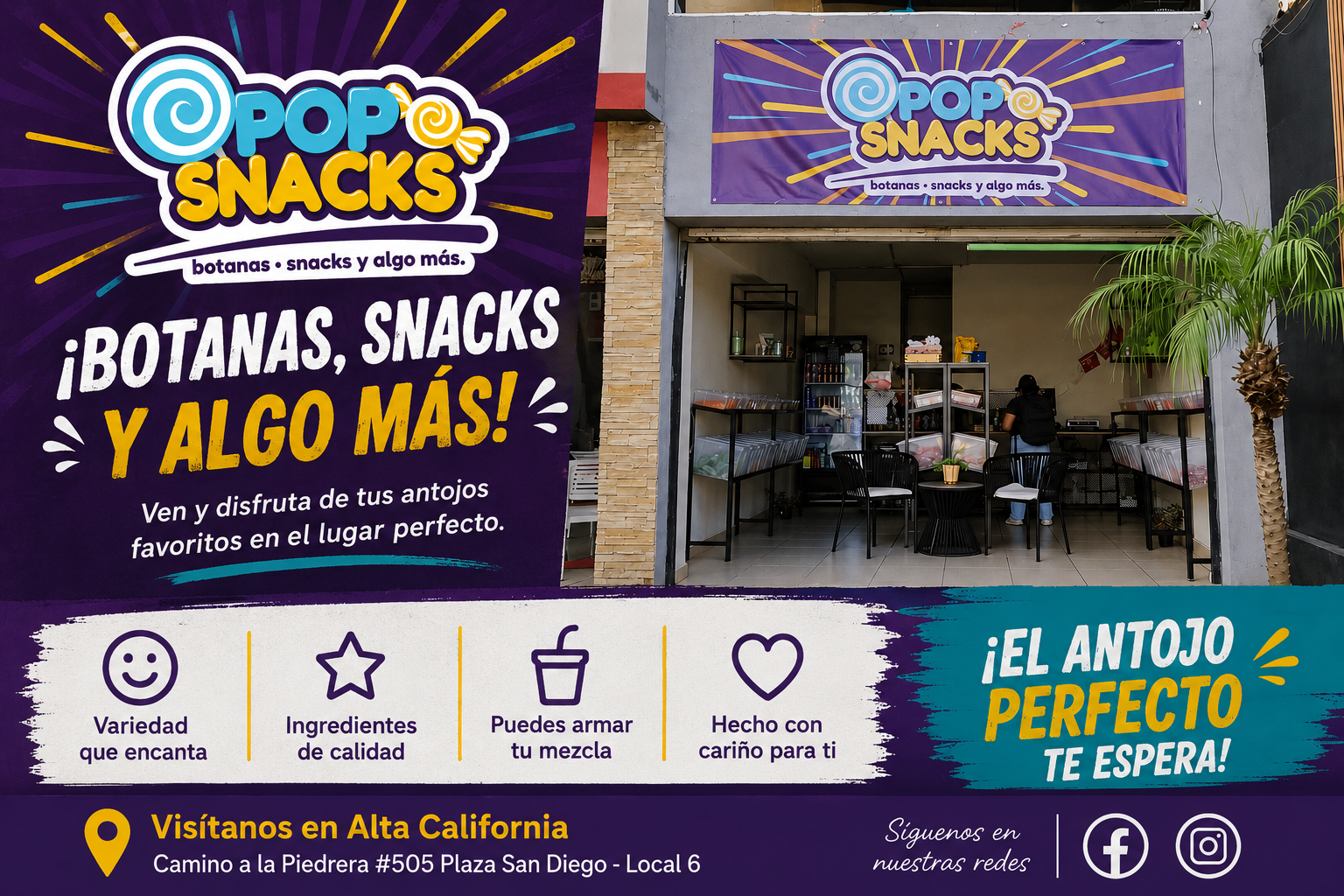 Botanas, dulces y bebidas para armar tu antojo